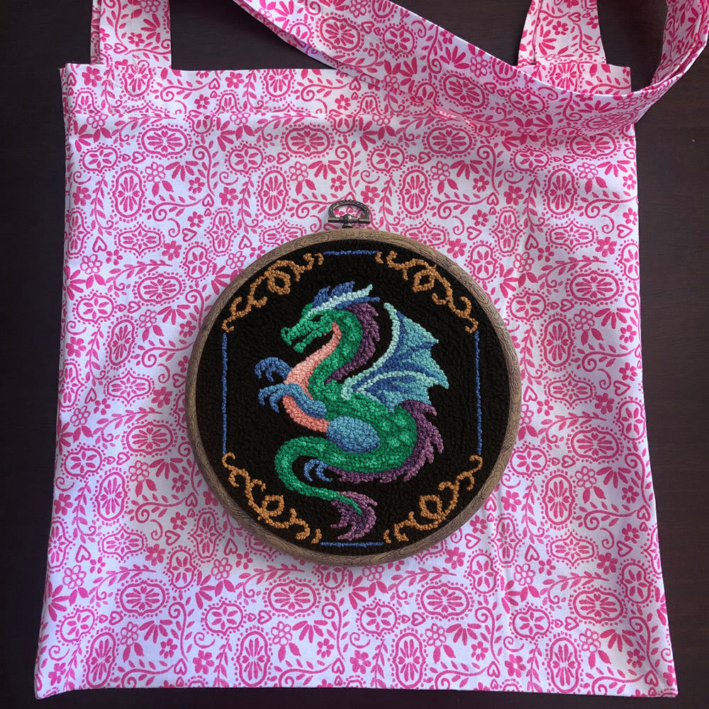 Mythical Dragon Punch Needle Kit - Artisan-crafted Art | Exotic Handcraft Item - image 12