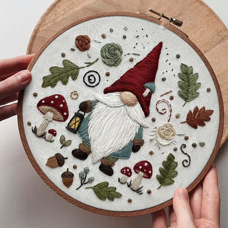 Rubbyoo Embroidery Kit - Forest Gnome | Christmas Beginner Craft | Novice-friendly Diy Kit - image 7