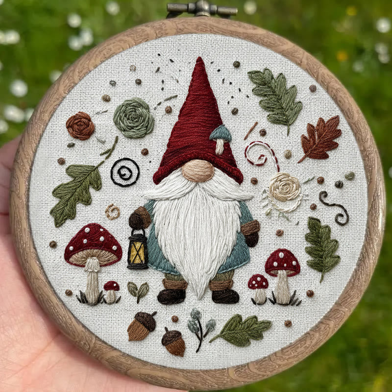 Rubbyoo Embroidery Kit - Forest Gnome | Christmas Beginner Craft | Novice-friendly Diy Kit - image 5