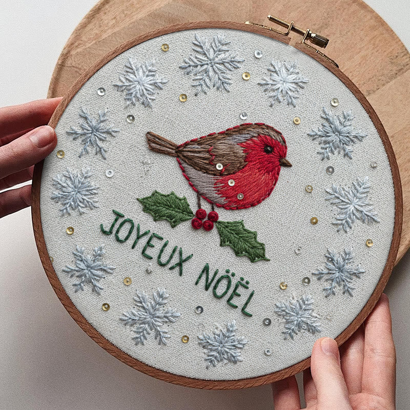 Rubbyoo Embroidery Kit - Christmas Robin Snowflake | Festive Diy Craft | Perfect Holiday Kit - image 7