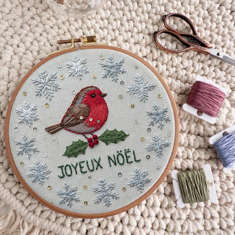 Rubbyoo Embroidery Kit - Christmas Robin Snowflake | Festive Diy Craft | Perfect Holiday Kit - image 9