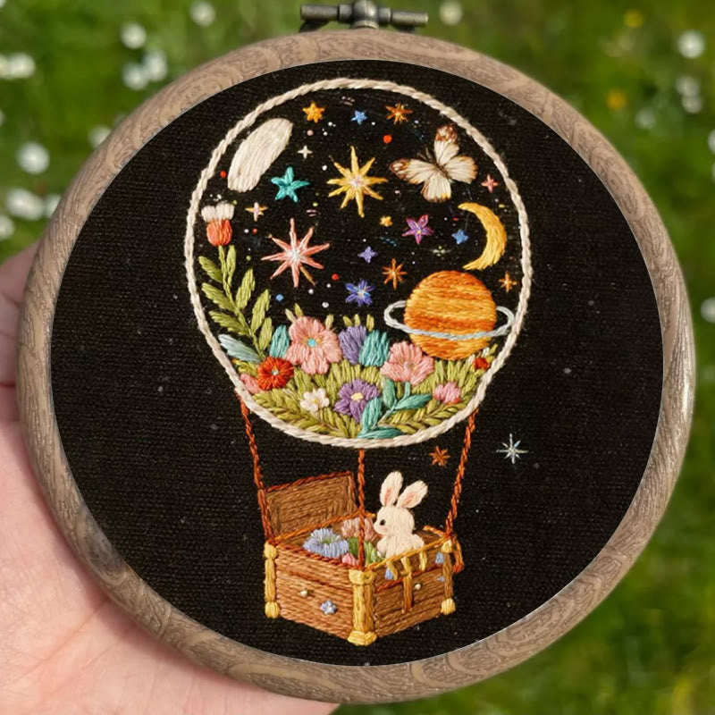 Rubbyoo Embroidery Kit - Bunny Cosmos Balloon | Enchanting Home Accent | Ideal Creative Gift - image 2