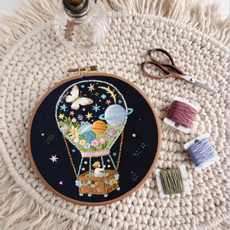 Rubbyoo Embroidery Kit - Cosmic Balloon Quest | Creative Stitch Work | Thoughtful Handmade Gift - image 8