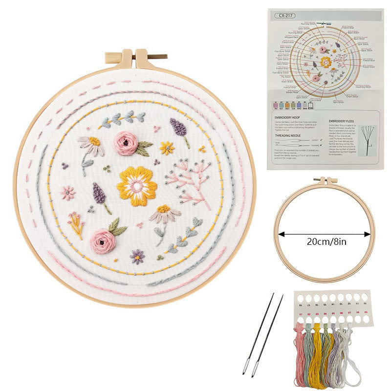 Rubbyoo 3-piece Beginner Embroidery Kit - Blooming Flower Stitch Practice | Perfect Needle Art For Diy Starter - image 5