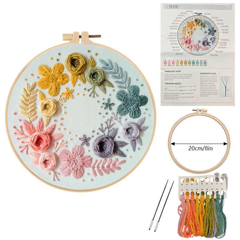 Rubbyoo 3-piece Beginner Embroidery Kit - Blooming Flower Stitch Practice | Perfect Needle Art For Diy Starter - image 6