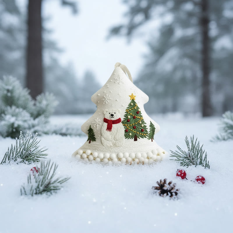 Rubbyoo Tree-shaped Embroidery Kit - Polar Bear Scene | Embroidery Starter Kit | Perfect Gift For Beginners - image 6