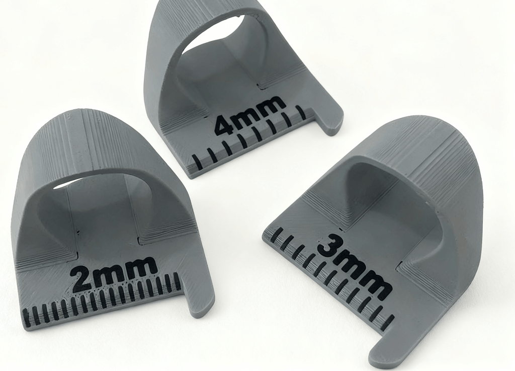  Finger Sewing Template | Stitch Guide For Equal Stitches | Sewing Stitch Spacing Guide  - Gray - A set of 3 - image 2