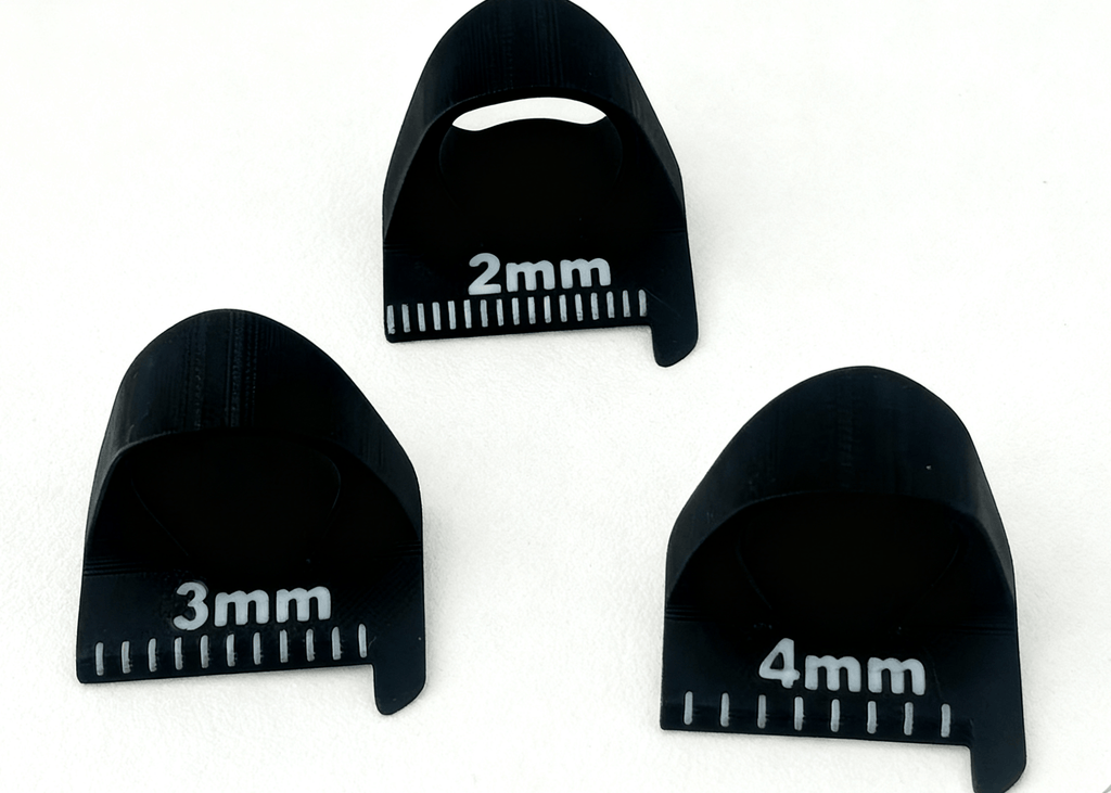  Finger Sewing Template | Stitch Guide For Equal Stitches | Sewing Stitch Spacing Guide  - Black - A set of 3 - image 4