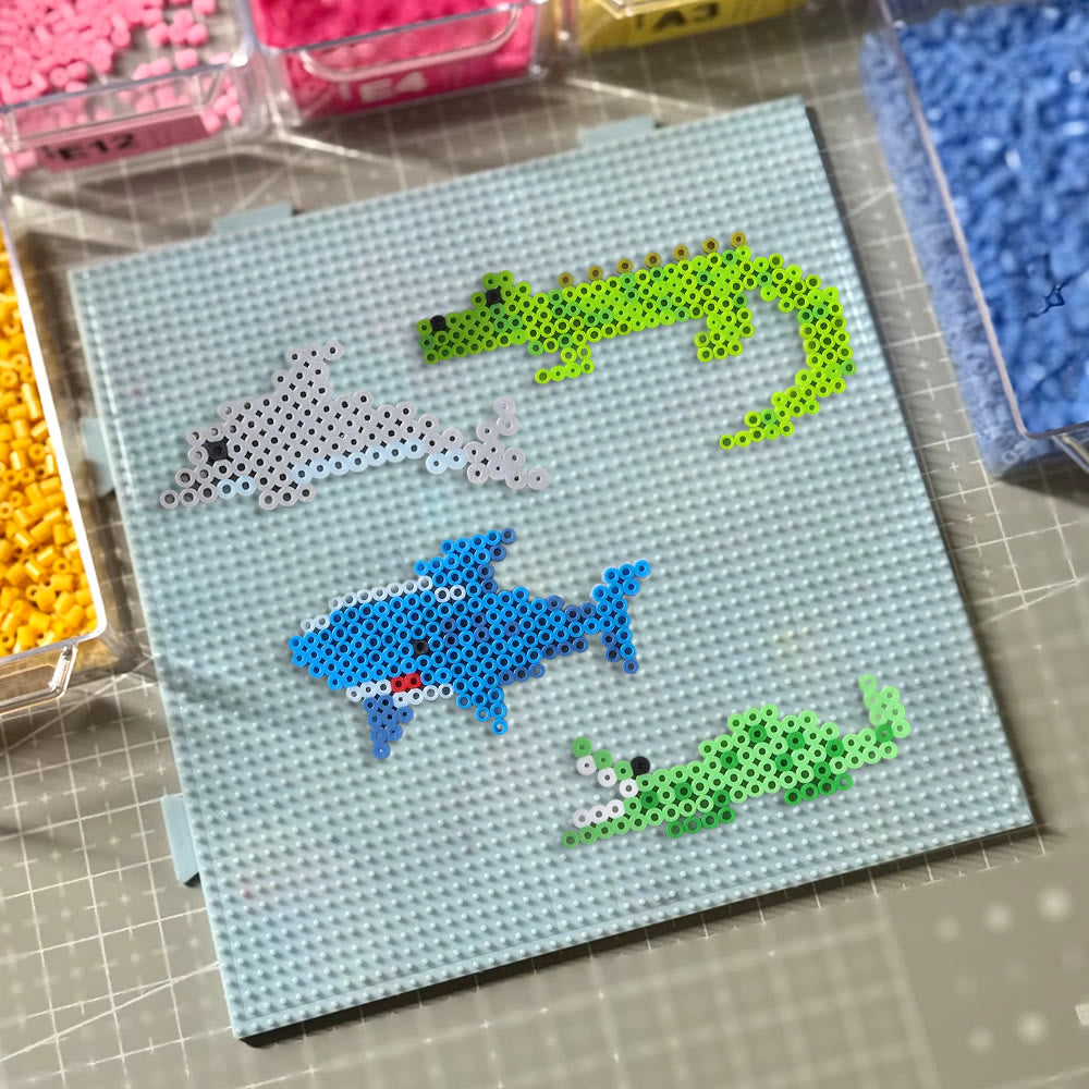Rubbyoo Perler Beads Kit - Underwater World | Adorable Marine Animals | Easy Handmade Craft For Kid - 2.6 mm - Perler Beads Kit + Tool Kit - image 0