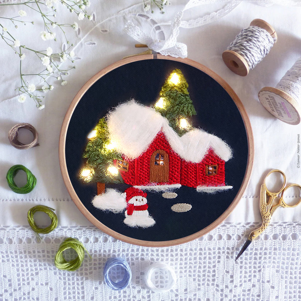 Rubbyoo Embroidery Kit - Christmas Snowy House | Handmade Holiday Ornament | Perfect Gifts For Friend  - image 8