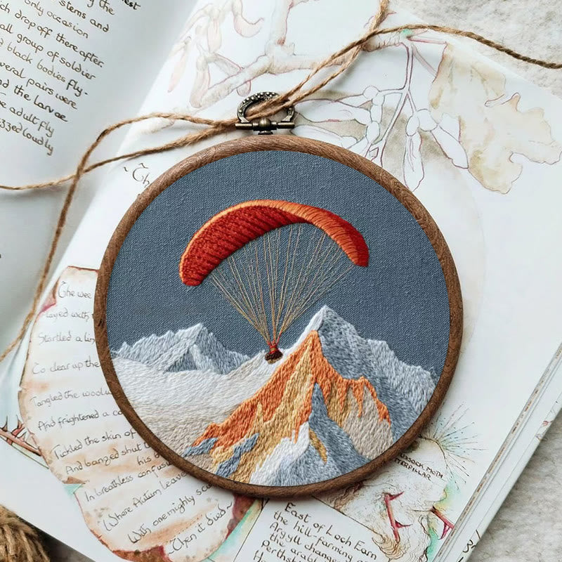 Rubbyoo Embroidery Kit - Mountain Paragliding Adventure | Beginner-friendly DIY Craft | Gift-ready Adventure-themed Kit - image 4
