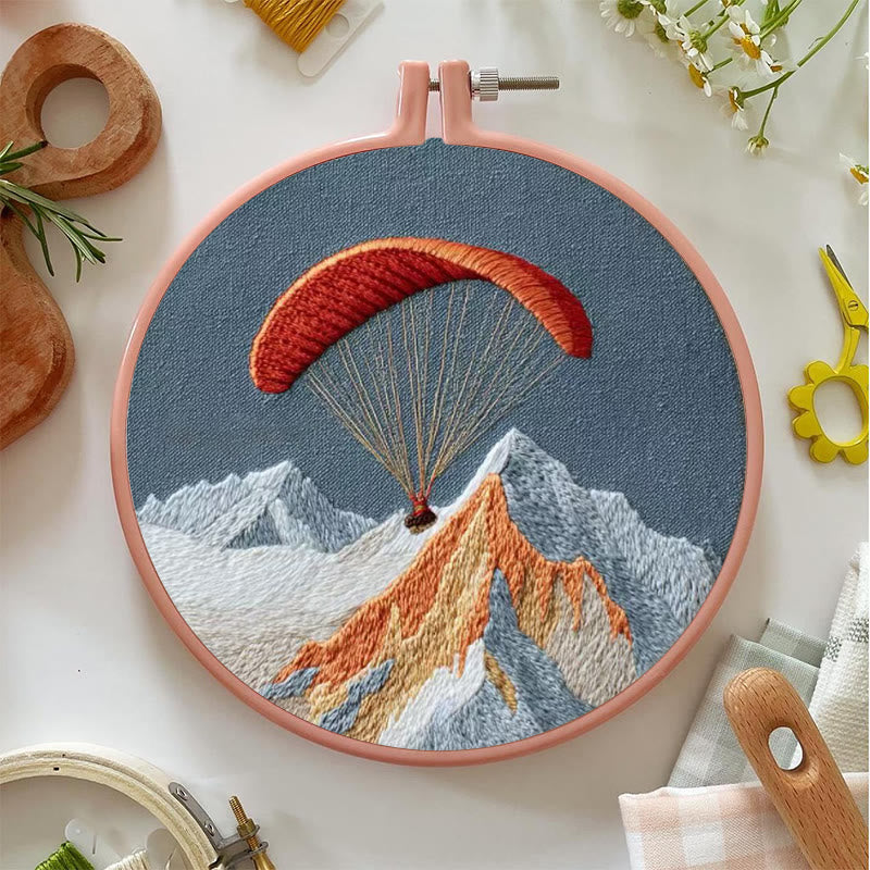 Rubbyoo Embroidery Kit - Mountain Paragliding Adventure | Beginner-friendly DIY Craft | Gift-ready Adventure-themed Kit - image 2