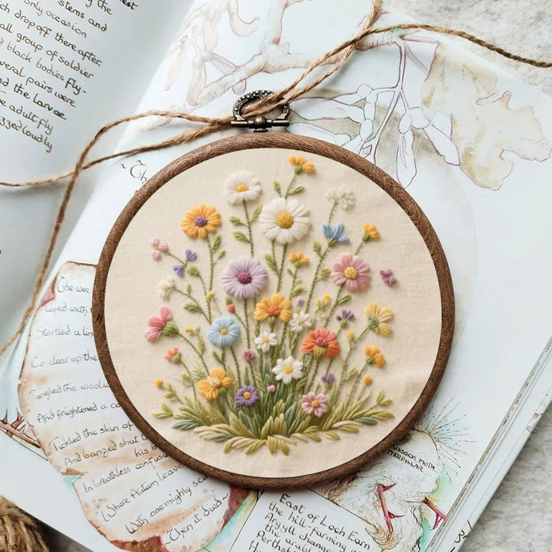 Rubbyoo Embroidery Kit - Bouquet Of Colorful Wildflowers | Beginner Embroidered | Great Gift For Her - image 5
