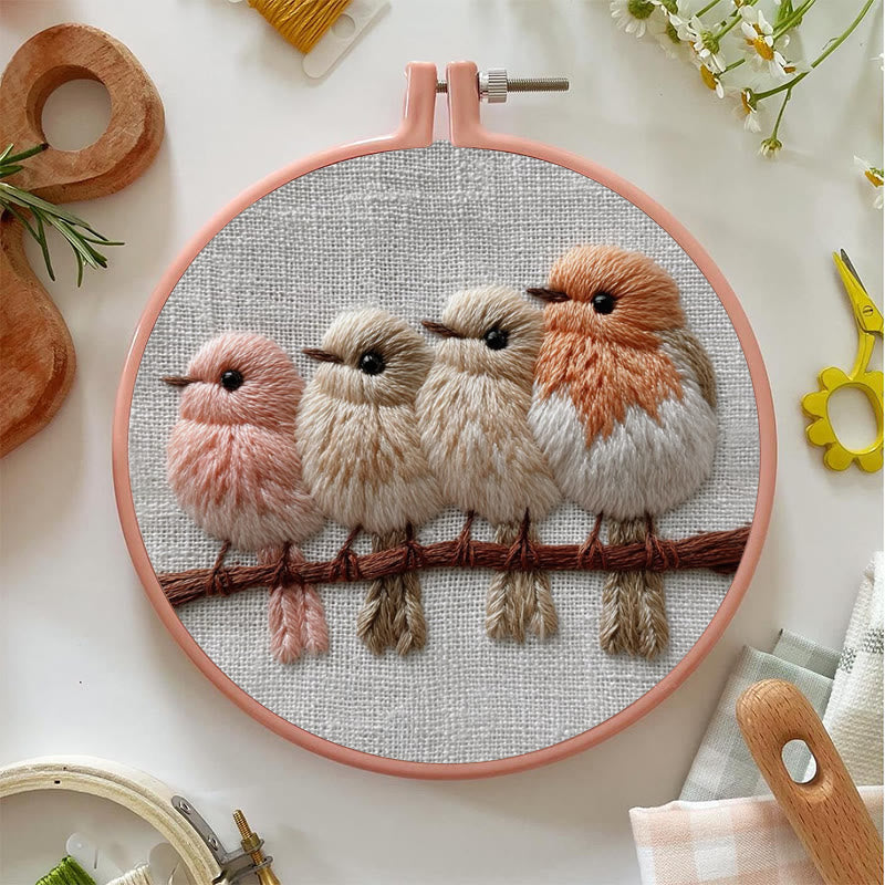 Rubbyoo Embroidery Kit - Little Birds On Branch | Cozy Home Accent | Decorative Stitch Art - image 5