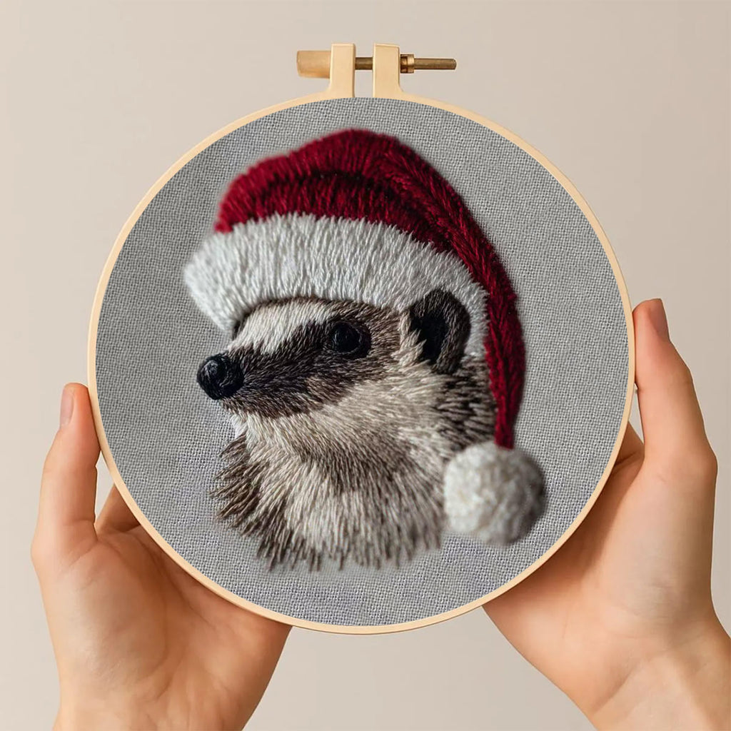 Rubbyoo Embroidery Kit - Holiday Hedgehog Design | Cozy Christmas Embroidery | Beginner Diy Project - image 10