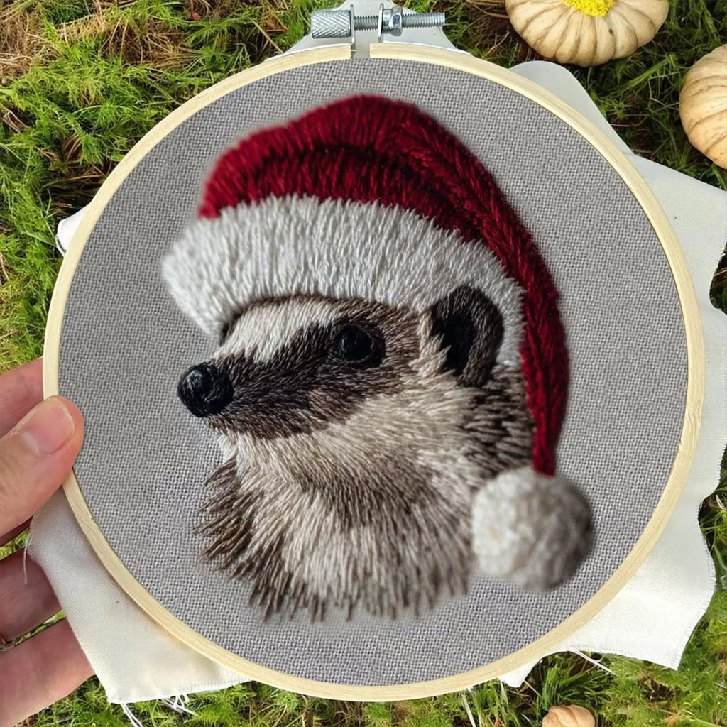 Rubbyoo Embroidery Kit - Holiday Hedgehog Design | Cozy Christmas Embroidery | Beginner Diy Project - image 7