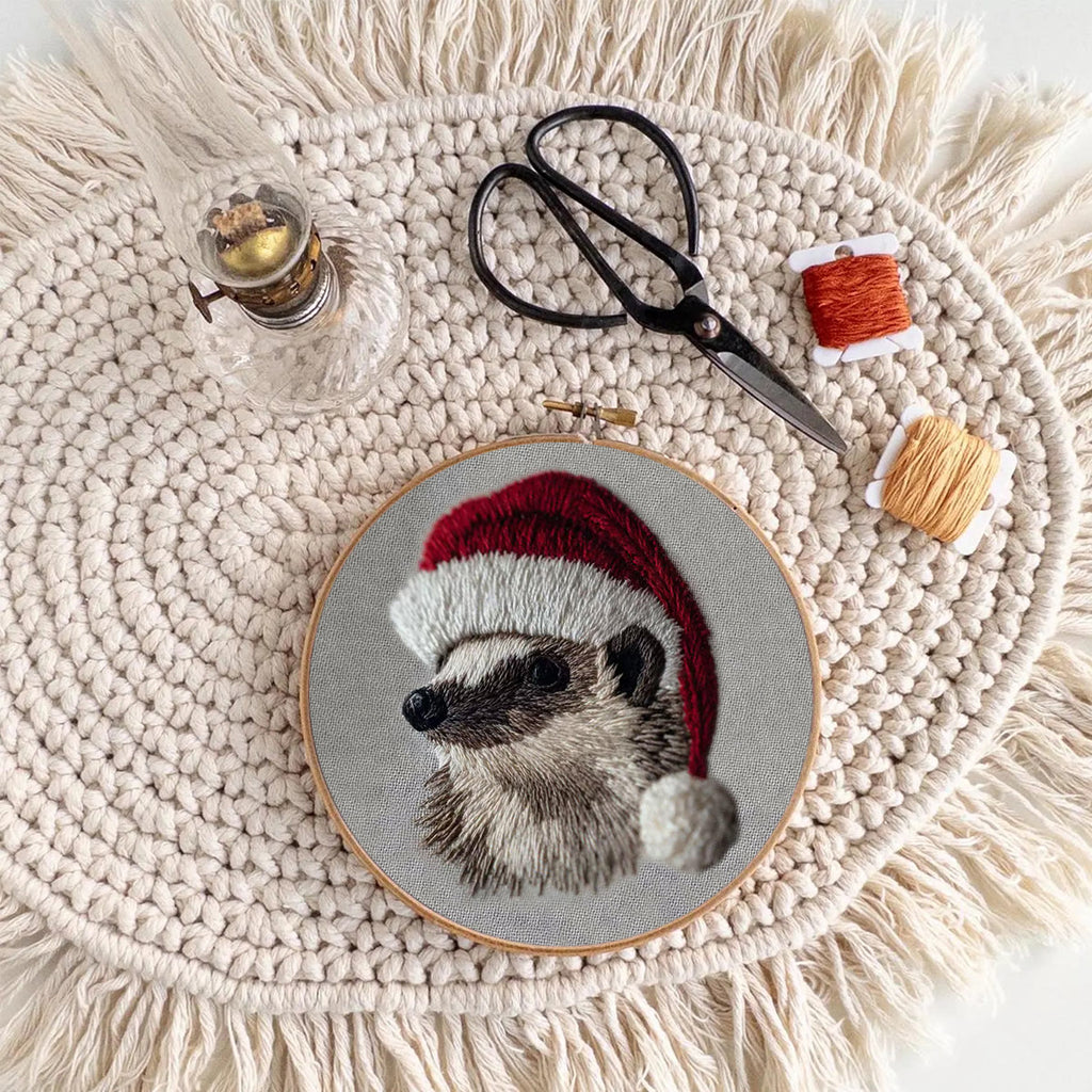 Rubbyoo Embroidery Kit - Holiday Hedgehog Design | Cozy Christmas Embroidery | Beginner Diy Project - image 8