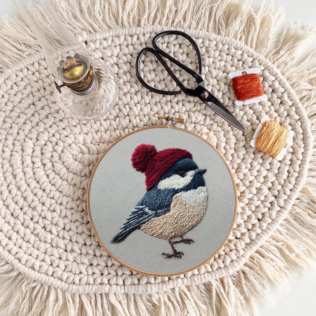 Rubbyoo Embroidery Kit - Festive Winter Bird | Cozy Seasonal Decor | Ideal Christmas Gift DIY - image 8