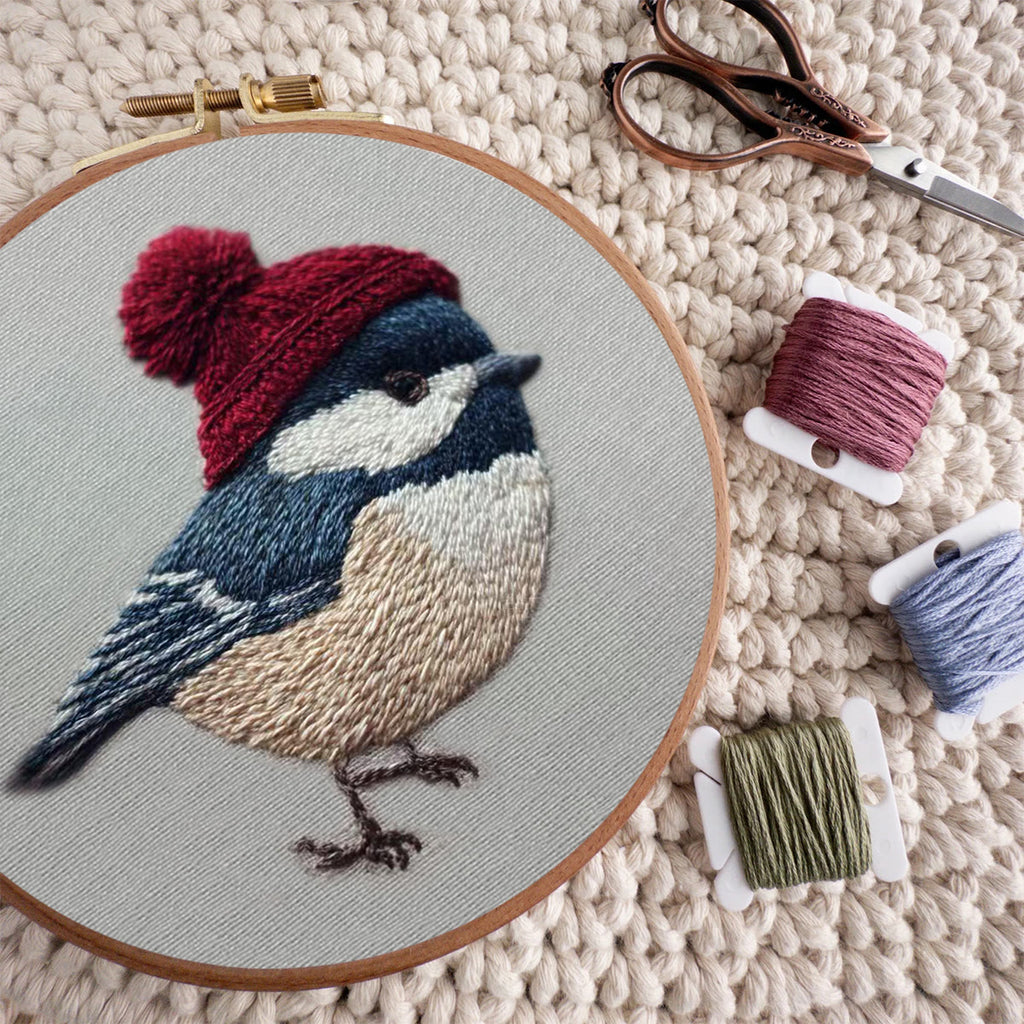 Rubbyoo Embroidery Kit - Festive Winter Bird | Cozy Seasonal Decor | Ideal Christmas Gift DIY - image 7