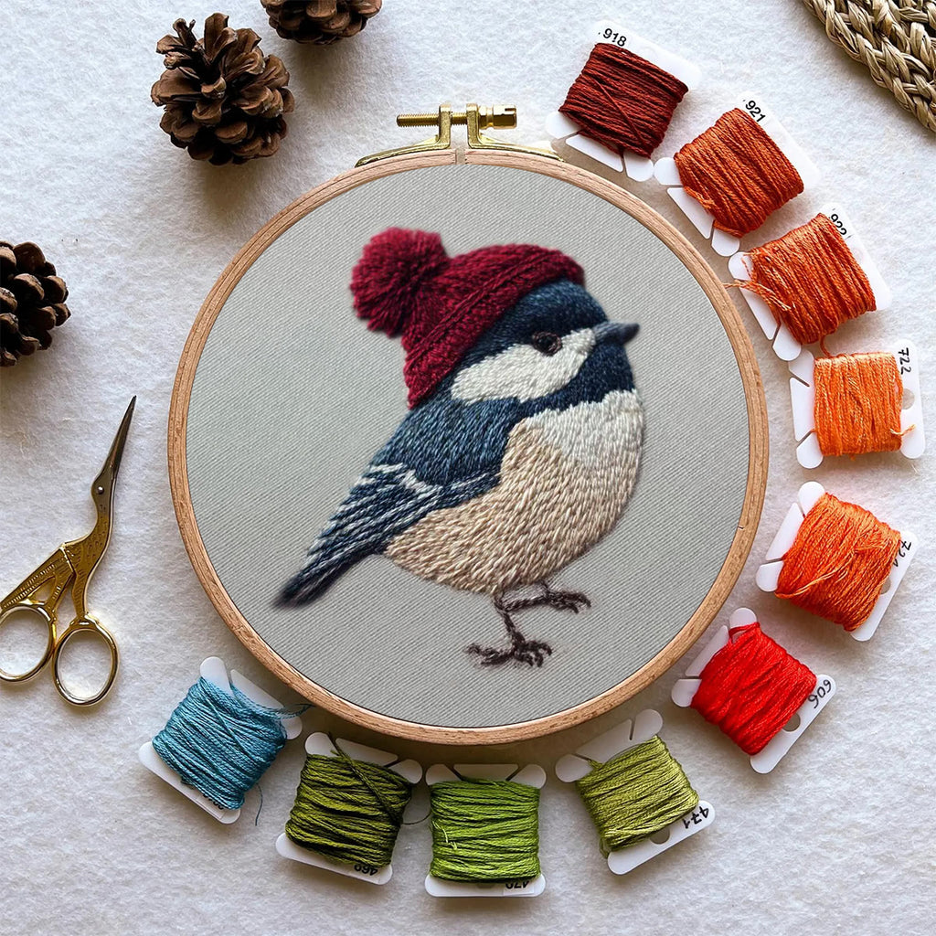Rubbyoo Embroidery Kit - Festive Winter Bird | Cozy Seasonal Decor | Ideal Christmas Gift DIY - image 9