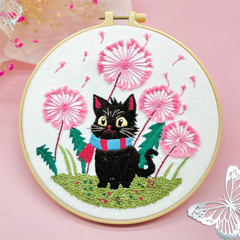 Rubbyoo 4-piece Kitten Embroidery Starter Kit - Lovely Cat Series | Beginners Stitch Practice   | Perfect Handicraft For Cat Lover - image 5