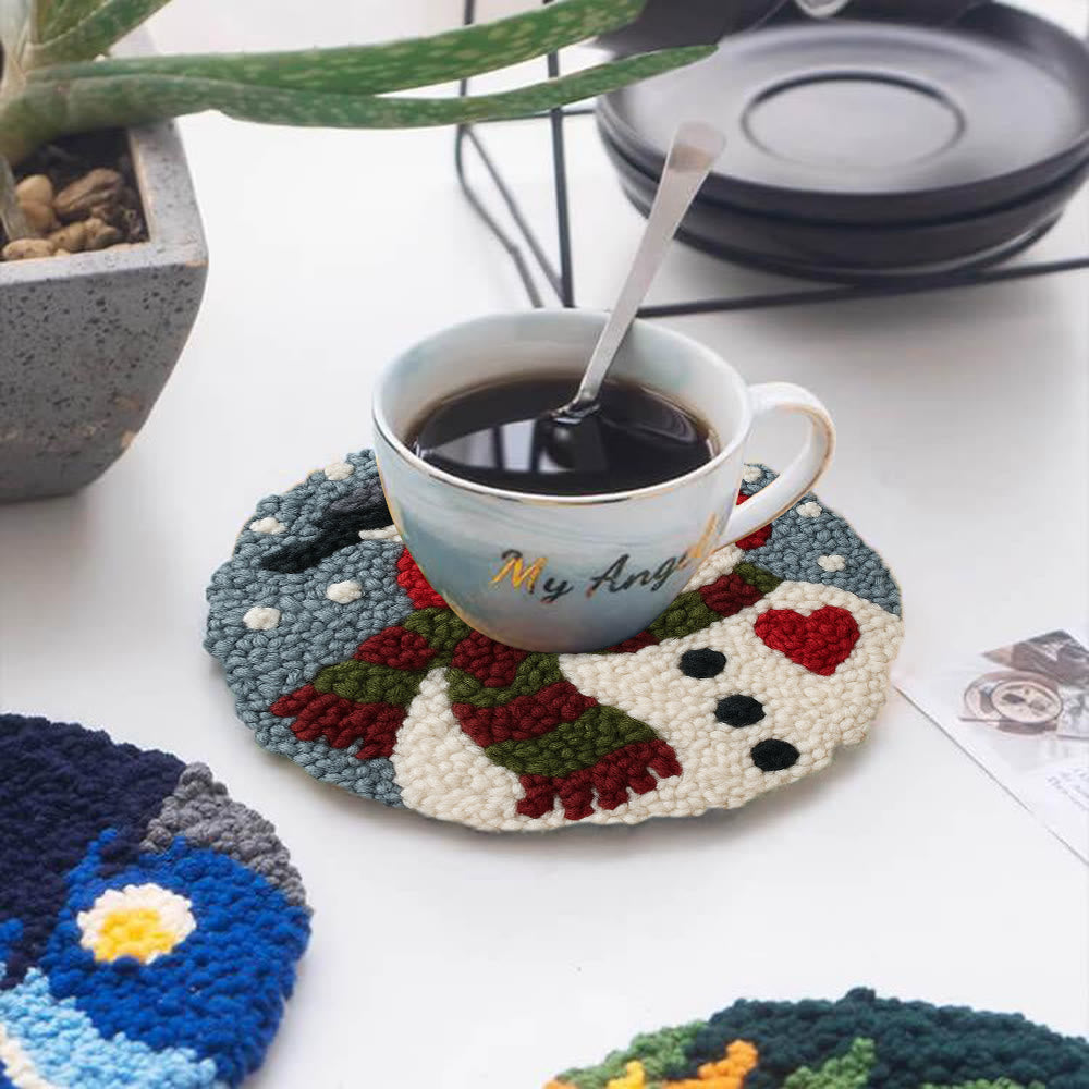 Smiling Snowman Punch Needle Kit – Creative Fiber Art | Cheerful Winter Accent - image 4