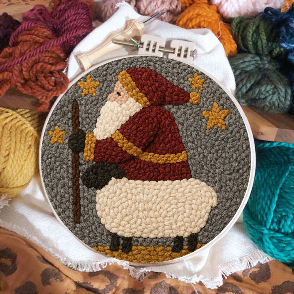 Christmas Santa Punch Needle Kit – Creative Holiday Craft | Heartfelt Gift - image 2