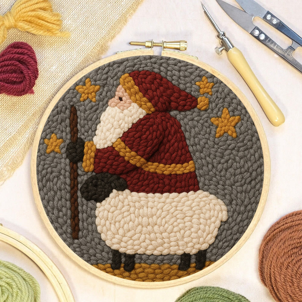 Christmas Santa Punch Needle Kit – Creative Holiday Craft | Heartfelt Gift - image 7