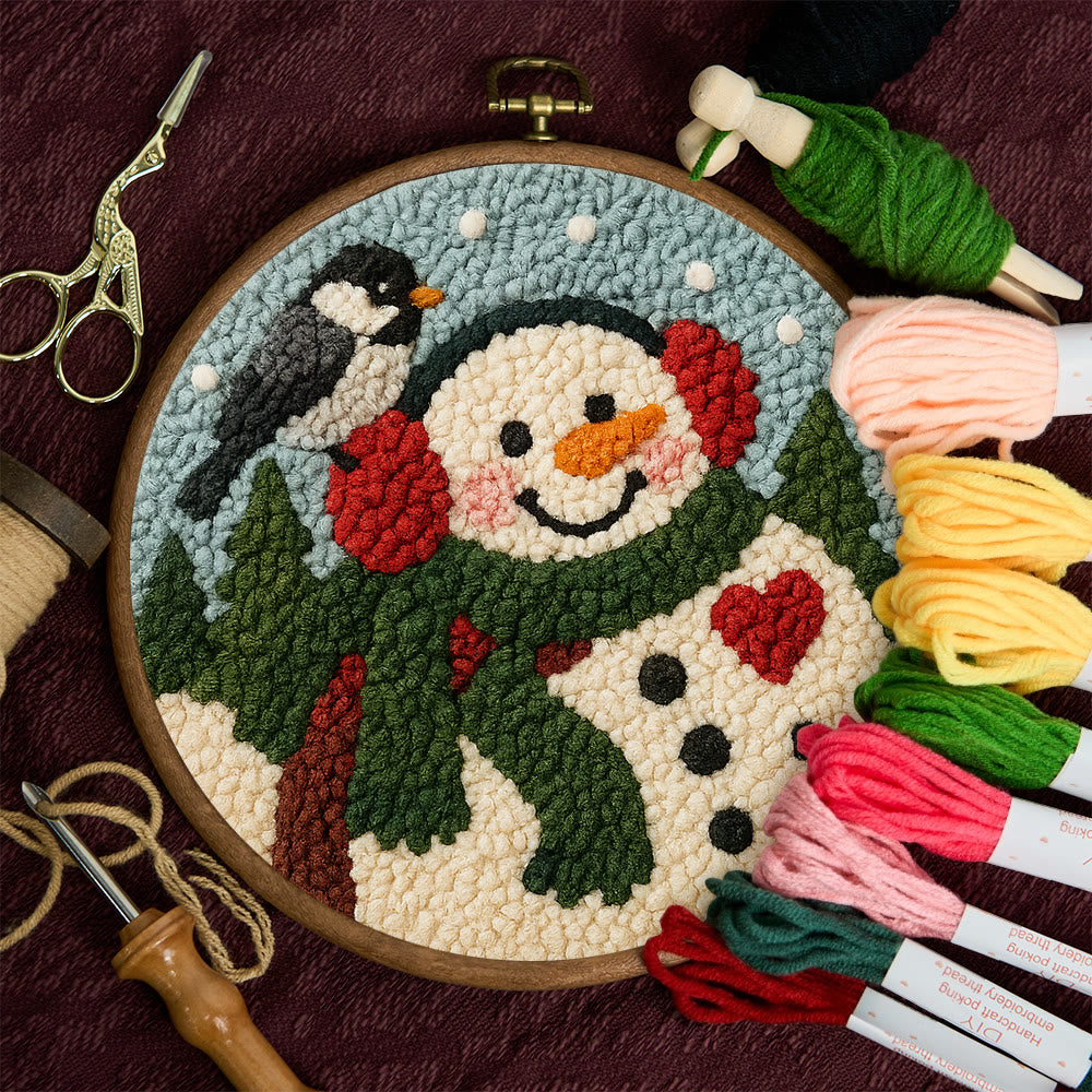 Snowfield Friend Punch Needle Kit – Textured Diy Art | Joyful Holiday Hanging - image 10