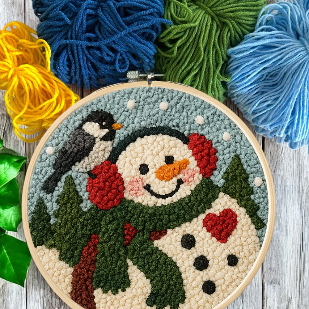 Snowfield Friend Punch Needle Kit – Textured Diy Art | Joyful Holiday Hanging - image 8