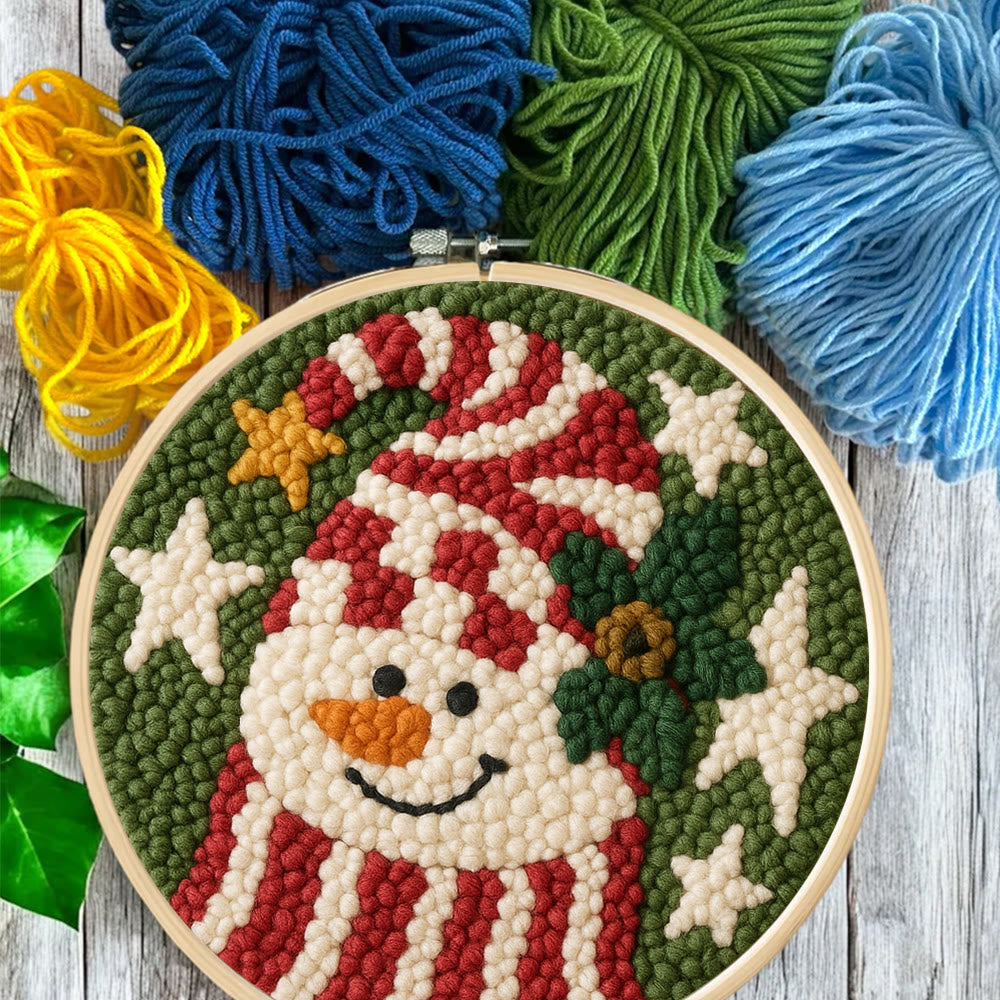 Merry Hat Punch Needle Kit – Beginner DIY Craft | Charming Holiday Wall Display - image 5