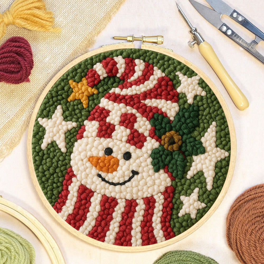 Merry Hat Punch Needle Kit – Beginner DIY Craft | Charming Holiday Wall Display - image 7