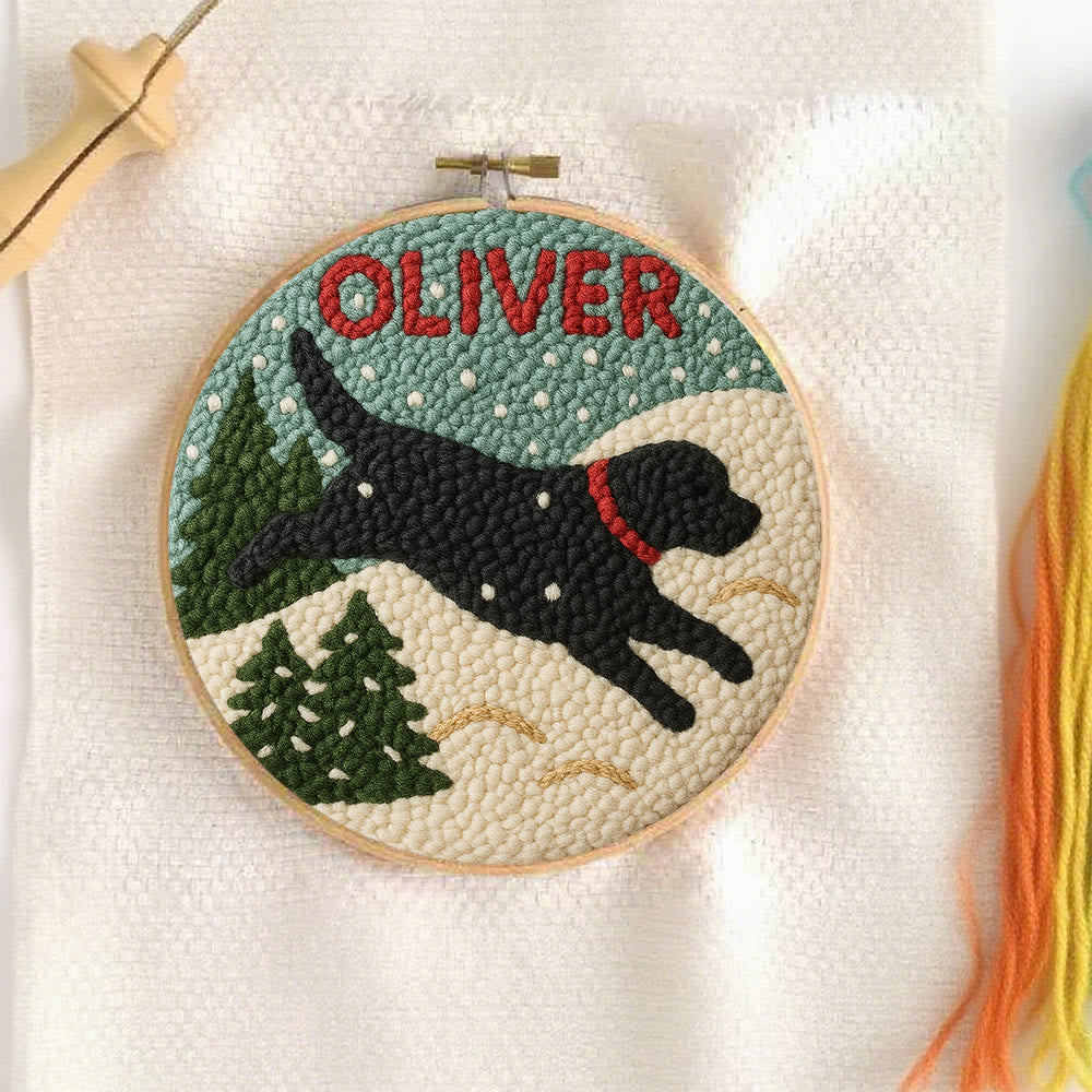 Winter Dog Punch Needle Kit – Cozy Seasonal Diy | Thoughtful Holiday Gift - image 1