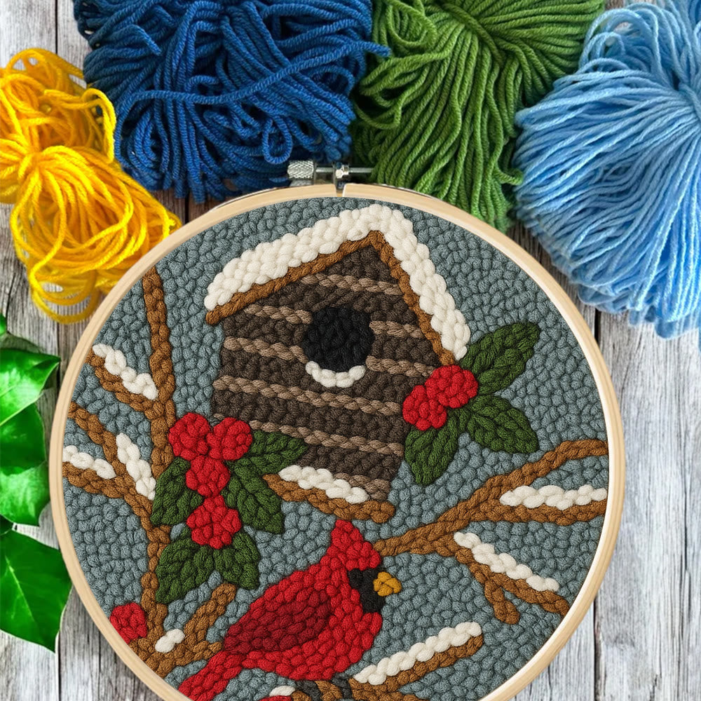 Cardinal In Winter Punch Needle Kit – Easy Festive Diy | A Comforting Handmade Moment - image 7
