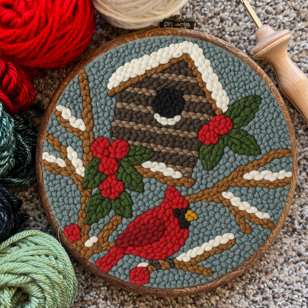 Cardinal In Winter Punch Needle Kit – Easy Festive Diy | A Comforting Handmade Moment - image 9