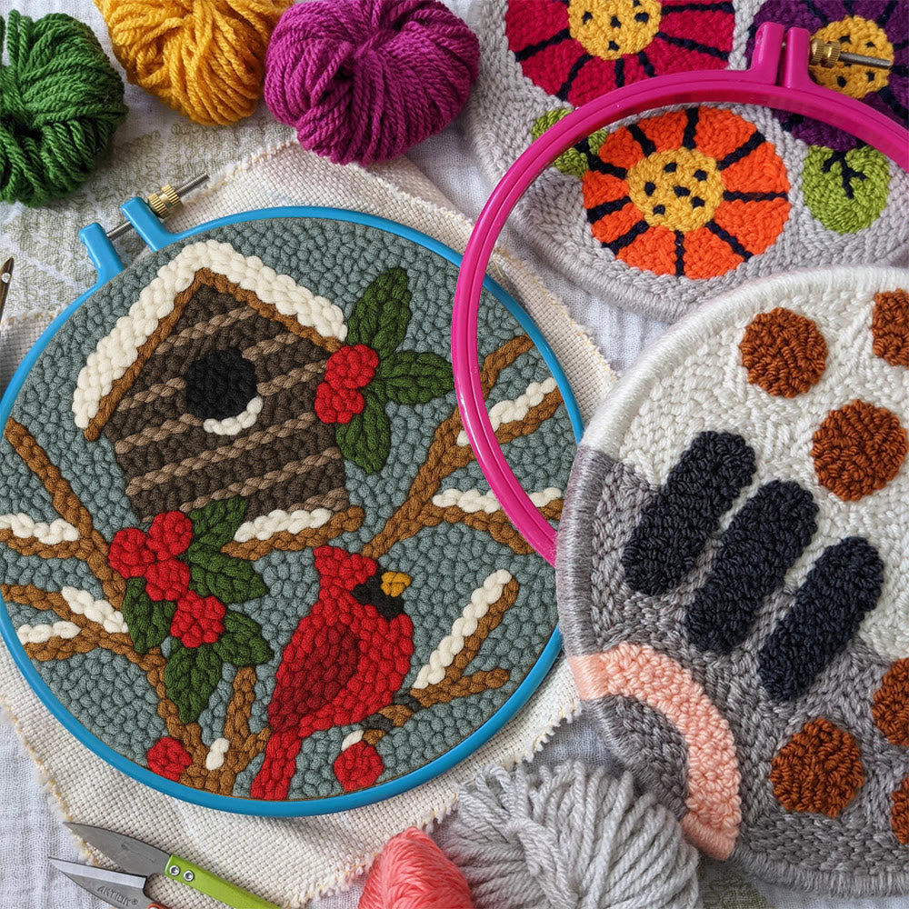 Cardinal In Winter Punch Needle Kit – Easy Festive Diy | A Comforting Handmade Moment - image 8