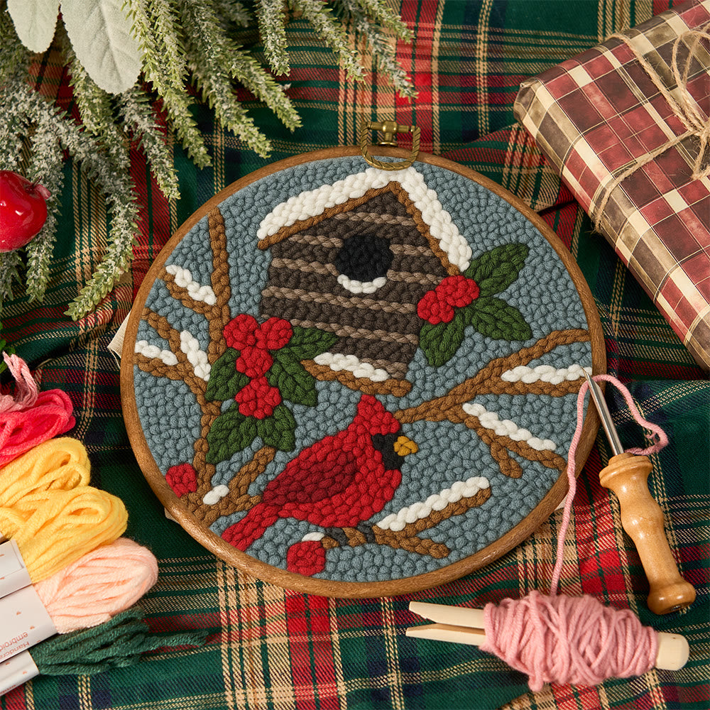 Cardinal In Winter Punch Needle Kit – Easy Festive Diy | A Comforting Handmade Moment - image 11
