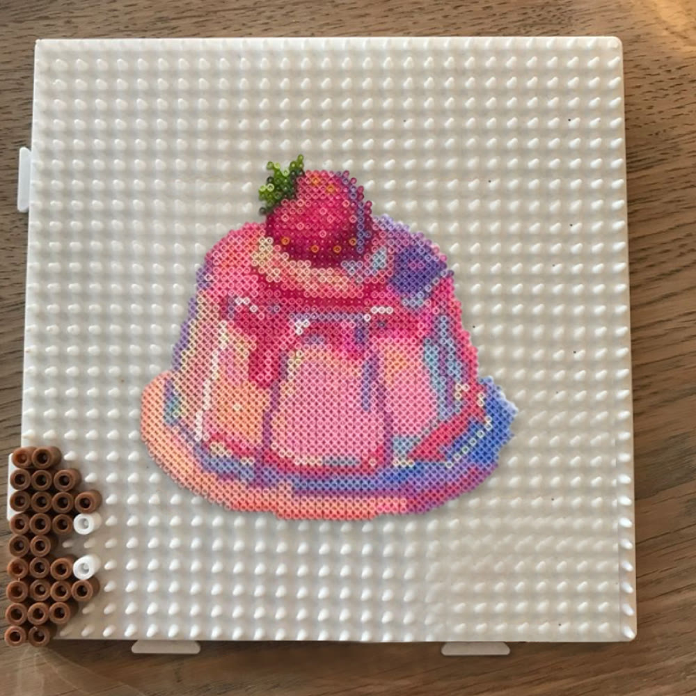 Rubbyoo Perler Beads Kit - Strawberry Jelly | Creative Pixel Craft | Diy Handmade Hanging Decor - image 3