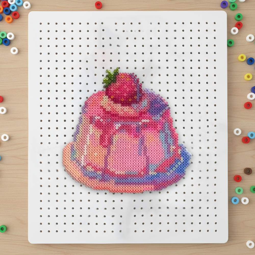 Rubbyoo Perler Beads Kit - Strawberry Jelly | Creative Pixel Craft | Diy Handmade Hanging Decor - 2.6 mm - Perler Beads Kit + Tool Kit - image 0