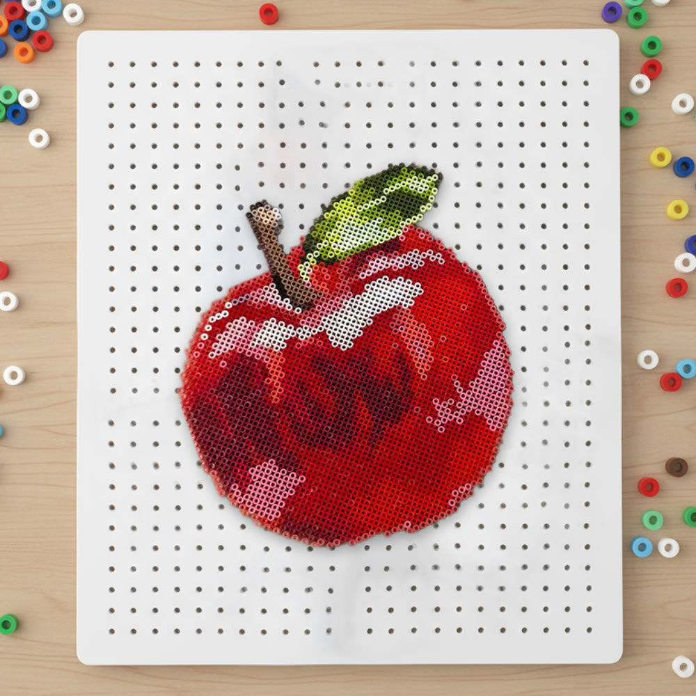 Rubbyoo Perler Beads Kit - Juicy Apple | Diy Christmas Eve Gift | Handmade Perler Bead Artcraft  - 2.6 mm - Perler Beads Kit + Tool Kit - image 0