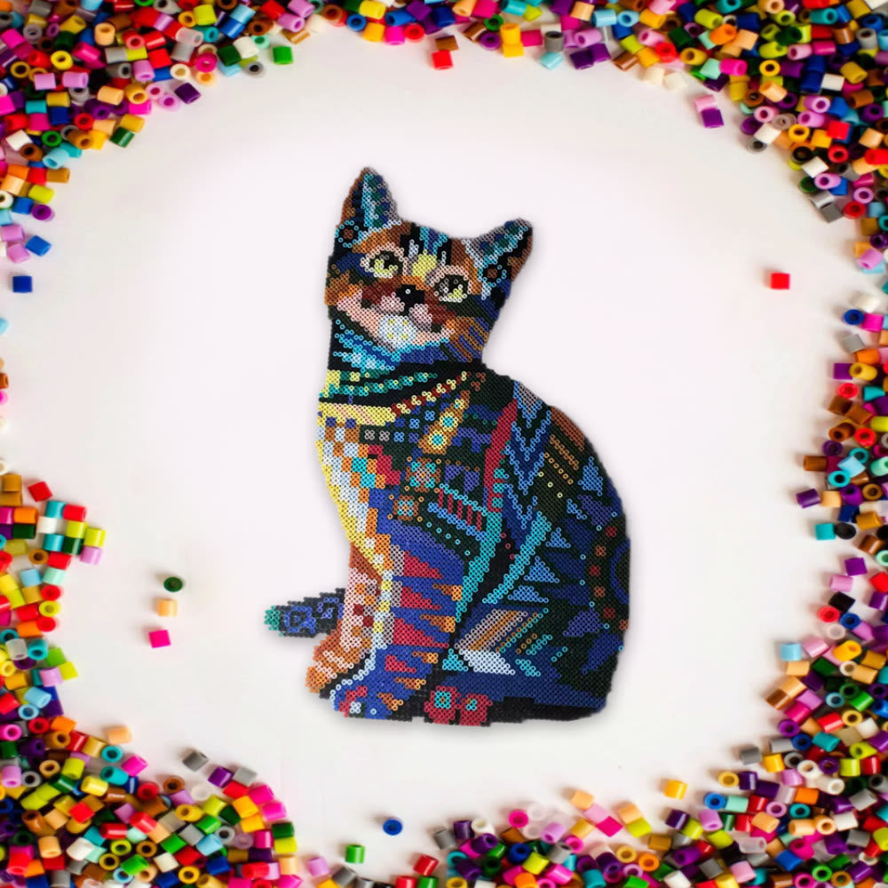 Rubbyoo Perler Beads Kit - Mandala Cat | Perfect Gifts For Cat Lovers | Adorable Animal Art - image 8