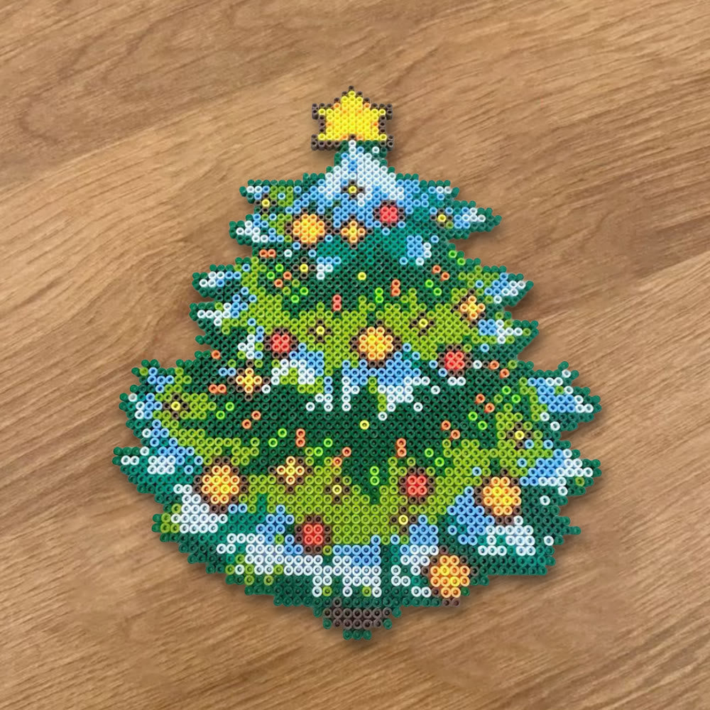 Rubbyoo Perler Beads Kit - Shiny Christmas Tree | Simple Handmade Craft | Holiday Celebration Art  - image 6