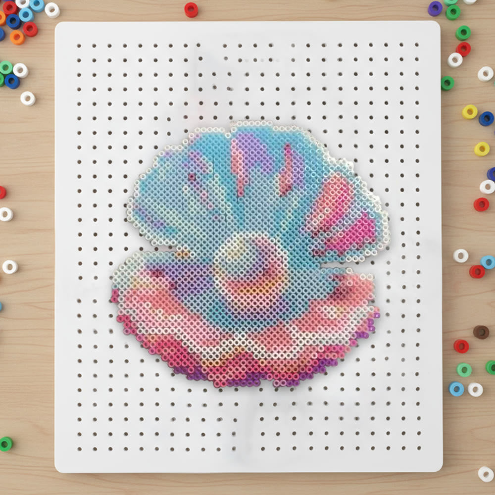 Rubbyoo Perler Beads Kit - Pearl Shell | Christmas Tree Ornament | Diy Handmade Set For Beginner - 2.6 mm - Perler Beads Kit + Tool Kit - image 0