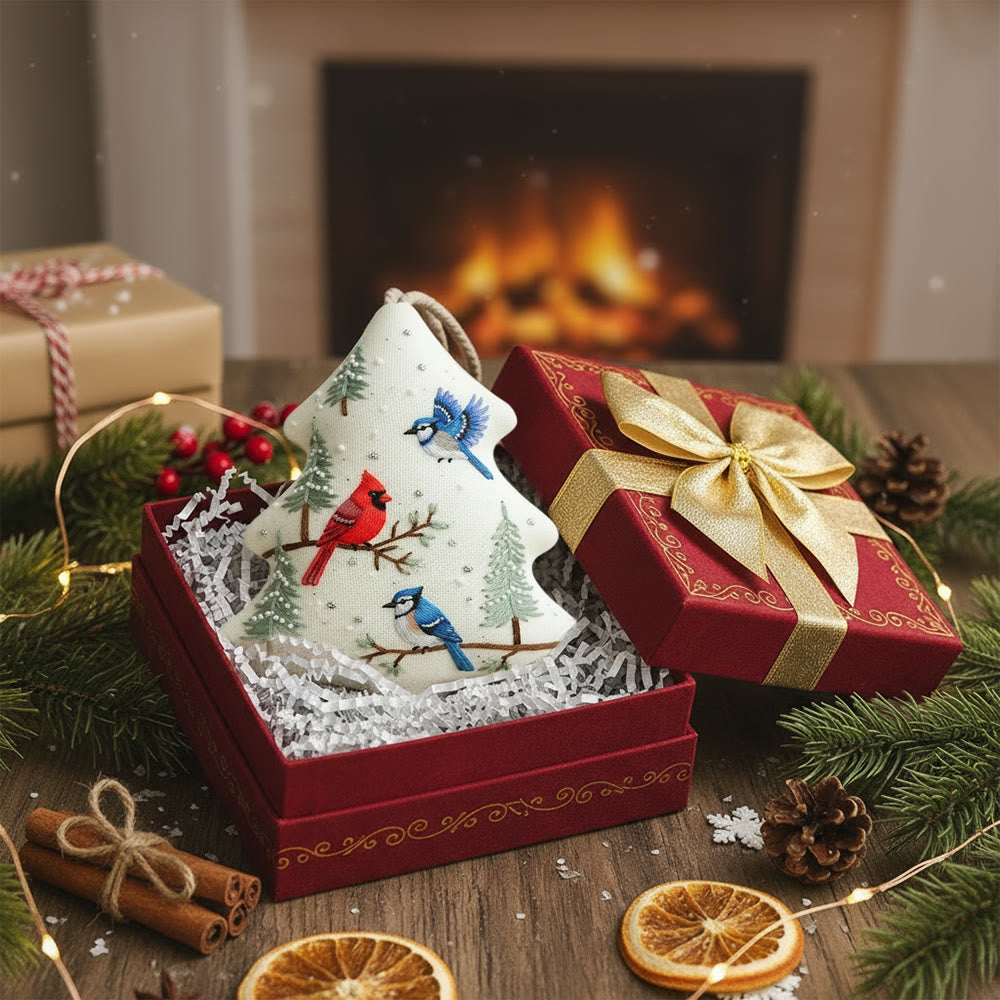 Rubbyoo Tree-shaped Embroidery Kit - Christmas Bird | Unique Animal Craft | Nice Gift For Bird Lovers - image 6