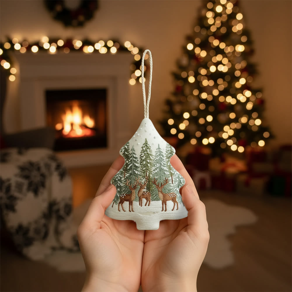 Rubbyoo Tree-shaped Embroidery Kit - Winter Forest | Winter Collection Craft | Unique Needle Art - image 2