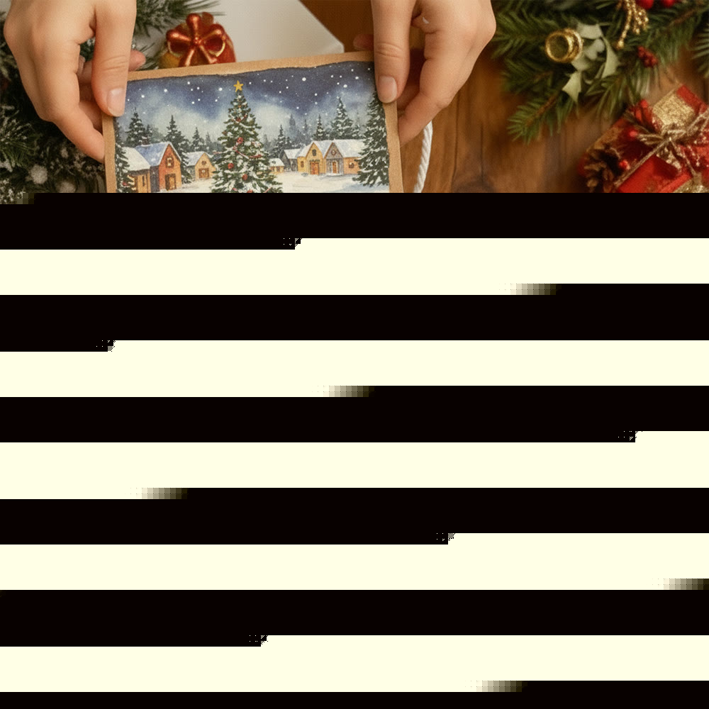 Rubbyoo Tree-shaped Embroidery Kit - Christmas Tree | Diy Christmas Pendant | Unique Gift Idea - image 7