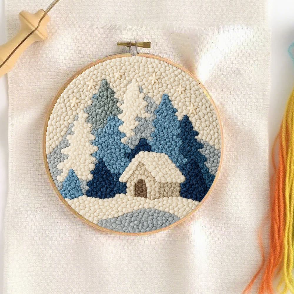 Winter Cabin Punch Needle Kit – Beginner Diy | Perfect Winter Home Hanging - image 2
