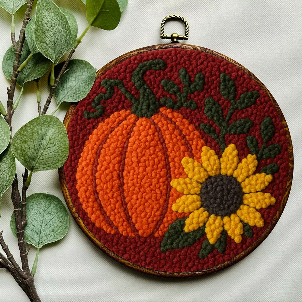 Harvest Pumpkin Punch Needle Kit – Easy Diy Project | Vibrant Fall Handmade Decoration - image 7