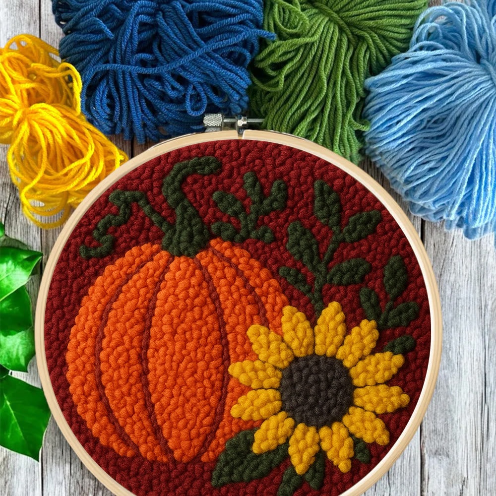 Harvest Pumpkin Punch Needle Kit – Easy Diy Project | Vibrant Fall Handmade Decoration - image 6