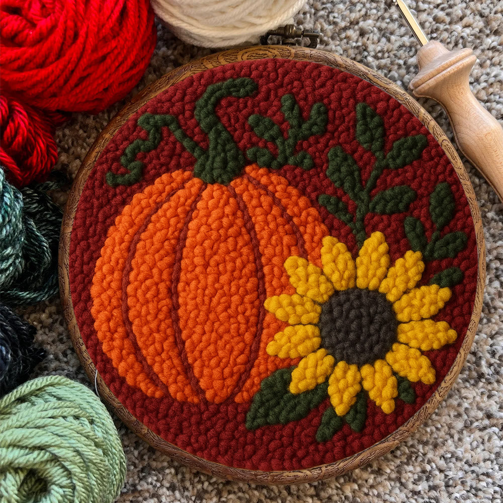 Harvest Pumpkin Punch Needle Kit – Easy Diy Project | Vibrant Fall Handmade Decoration - image 8